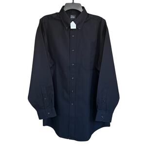 NWT Jos. A. Bank Traveler Men's 16.5 x 33 Dress Shirt Black Cotton Long Sleeve